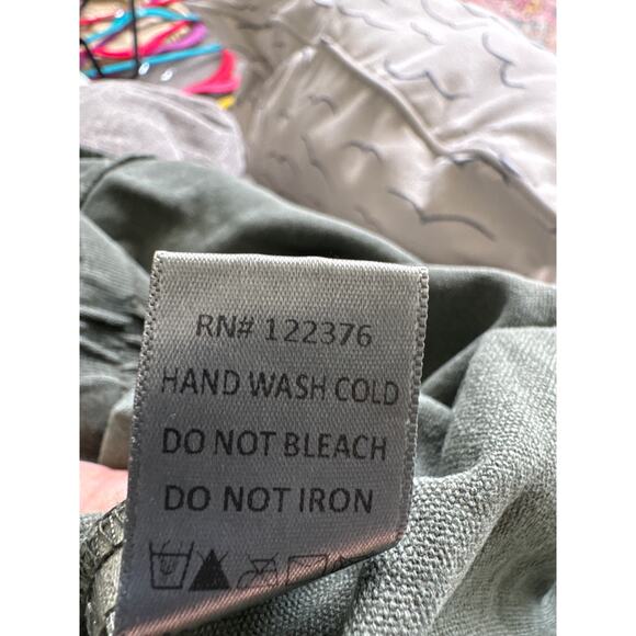 Brooklyn Karma Camo Print Pull On Drawstring Denim Stretch Shorts Green Sz L - Picture 5 of 6